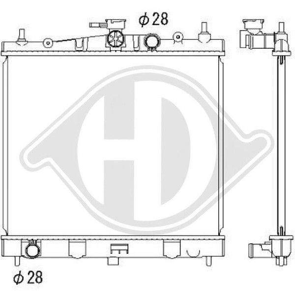 1X KüHler MotorküHlung Diederichs DCM1845 Diederichs Climate FüR Nissan Renault-image