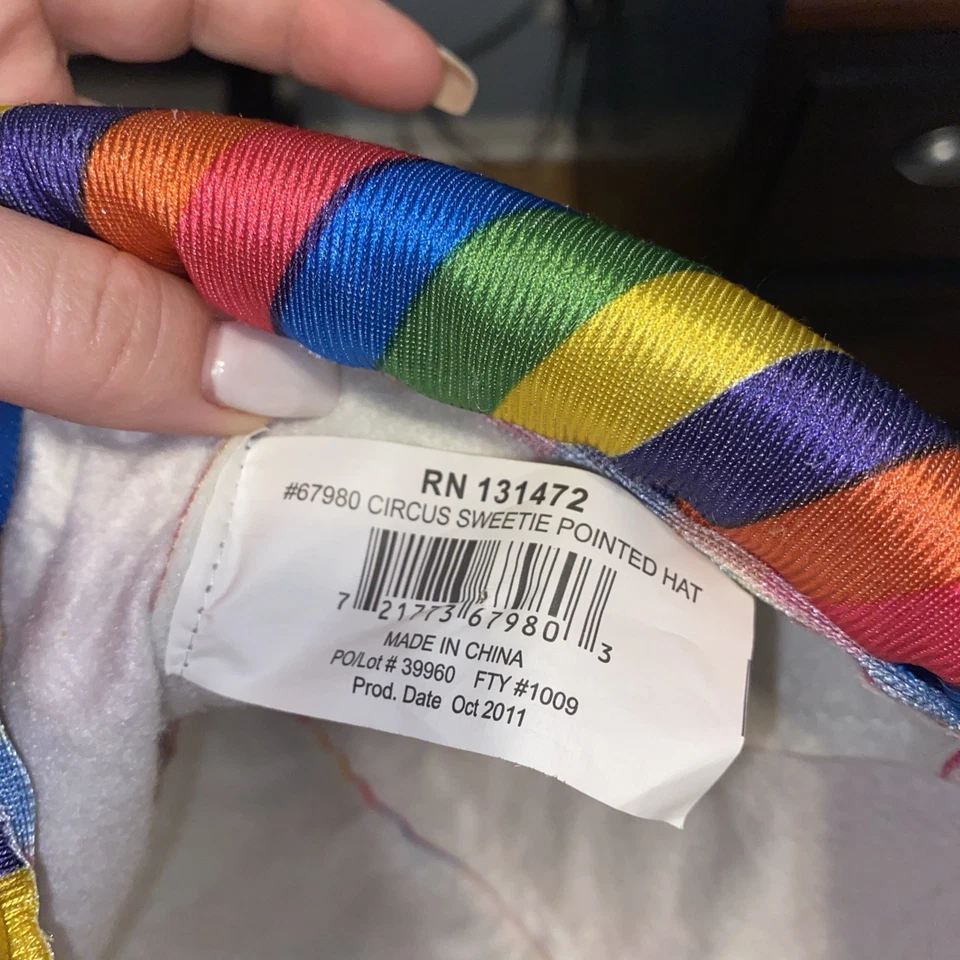 Disfraz de 3 piezas de payaso dulce circo infantil de colección pequeño Foto 3 de 4