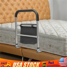 Stainless Steel Bed Rails for Seniors Elderly Parents Adults Bed Side Rai Black