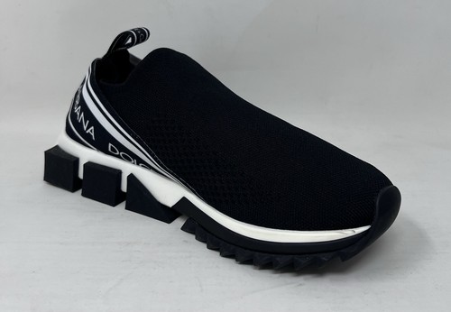 Dolce & Gabbana Sorrento Melt 'Negro' Mujer 40.5 Zapatillas Sin Cordones Nuevas - Imagen 6 de 10