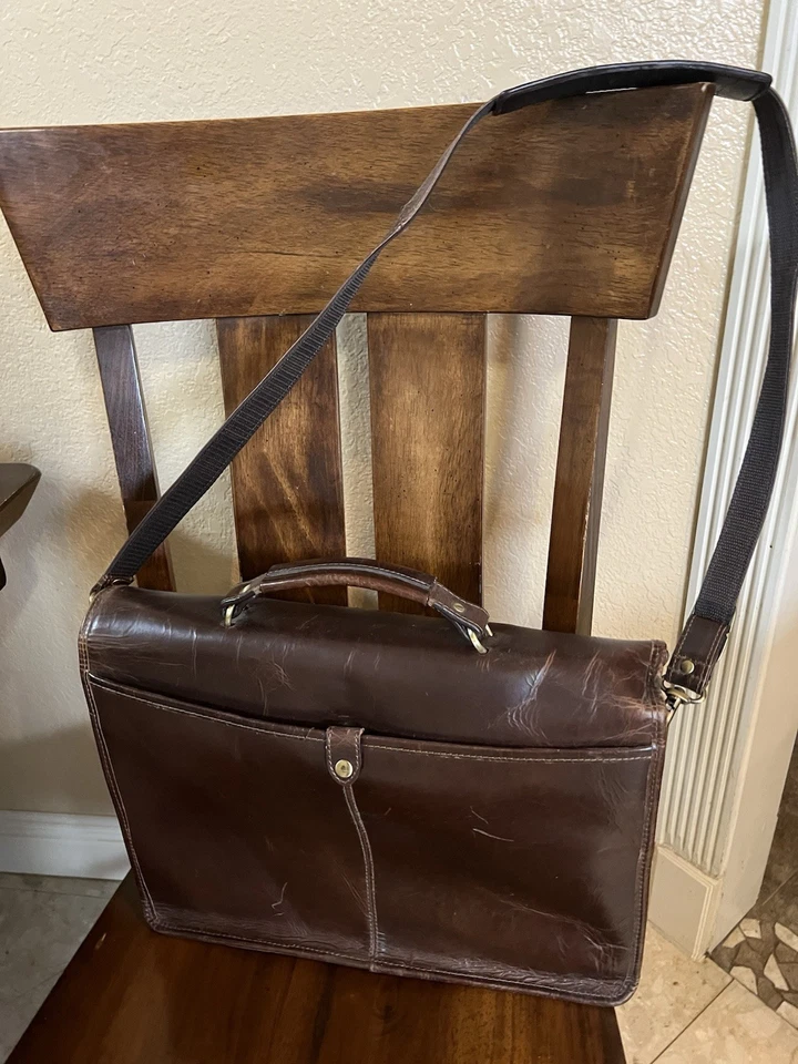 Maletín de cuero bolso mensajero Foto 4 de 4