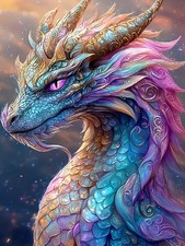 Diamond Painting Kits for Adults Colorful Dragon 5D DIY Full Drill Dots for Gift
