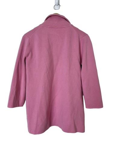 J Crew Sophie Pink Sweater Blazer XS Pink Pockets Barbie Classic Merino Wool - Picture 5 of 9