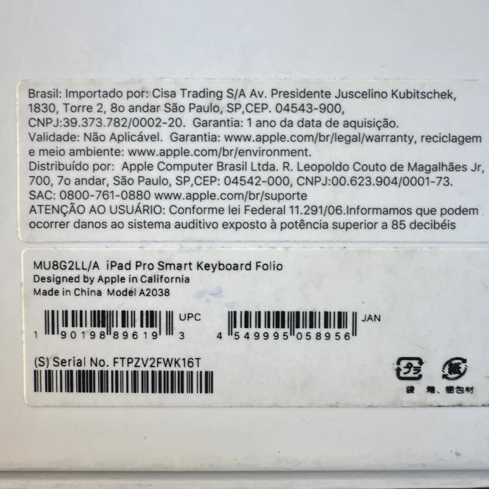 Apple iPad Pro 11-дюймовый Smart клавиатуры Folio модель A2038 чехол беспроводной черный - Изображение 3 из 4