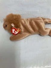 Ty Beanie Baby💜Roary The Lion 8" Plush NEW MWMT's