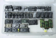 Lot Of 42 WOTC Axis & Allies Miniatures Tanks Trucks SEE DTLS