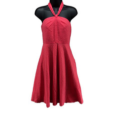 J Crew Halter Sundress Womens 2 Petite Coral Orange Beachy Going Out Party New