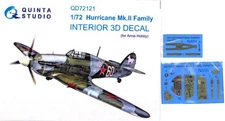 Quinta Studios 1/72 HURRICANE MK.II FAMILY 3D PRINTED & COLORED INTERIOR SET
