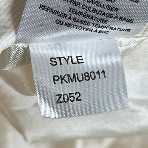 Mac & Jac Women Sz 8 Jacket Crinkled Cream Spring Summer Long Coat Lightweight - Picture 11 of 15