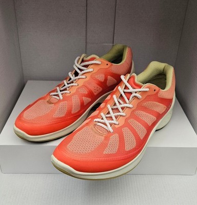 Ecco Running Shoes Womens Coral Orange EU 38 US 7-7.5 Biom C Knit Trail Outdoors