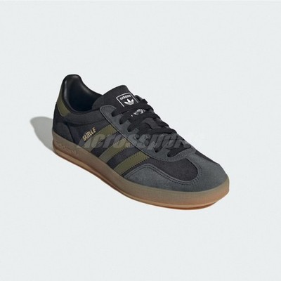 Adidas Men\'s Size 5 Gazelle Indoor Core Black Focus Olive JQ8399 Sneakers Shoes adidas Originals Gazelle Indoor Core Black Focus Olive Men  main image 4