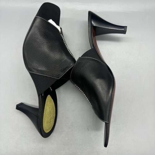 SESTO MEUCCI - Size 10 M Italy Black Leather Open Toe - Picture 4 of 8
