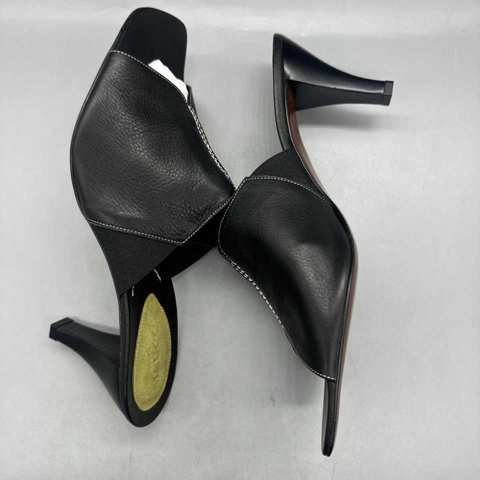 SESTO MEUCCI - Size 10 M Italy Black Leather Open Toe - Image 4 of 4