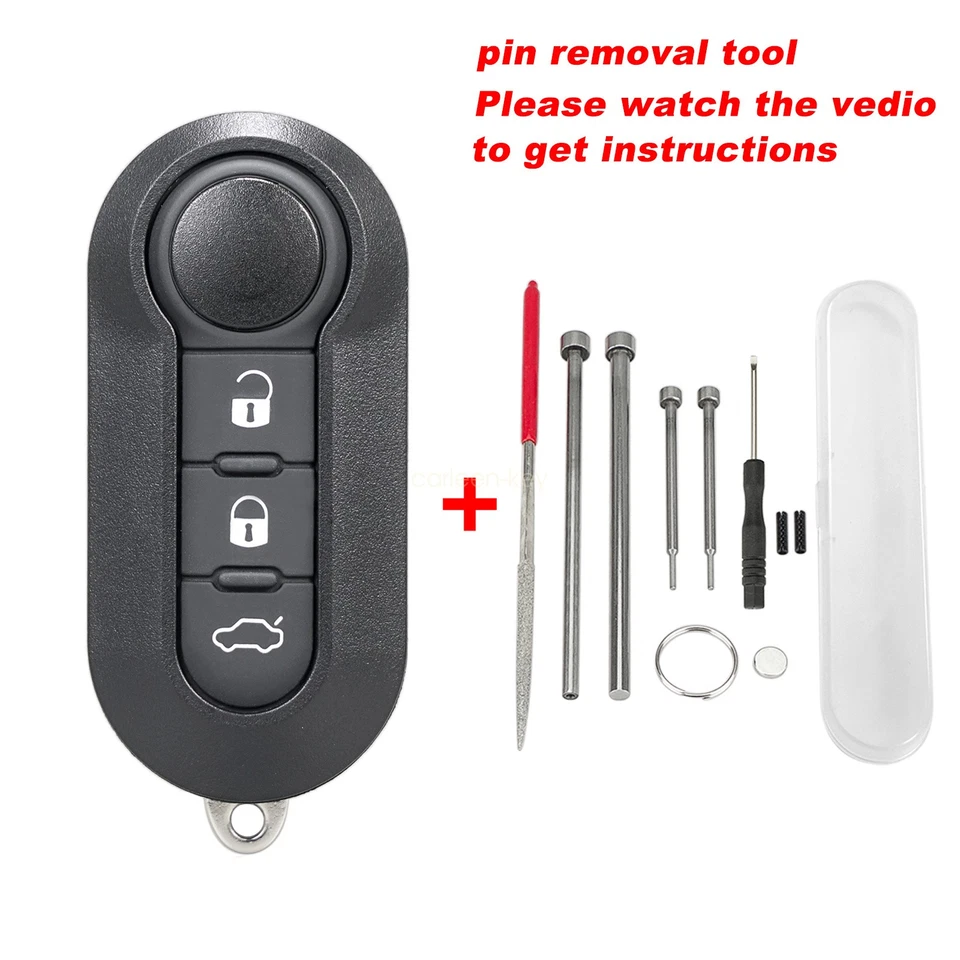 Для 2012 2013 2014 2015 2017 2018 2019 Fiat 500 автомобильный ключ оболочка чехол 3B + инструмент - Изображение 2 из 4
