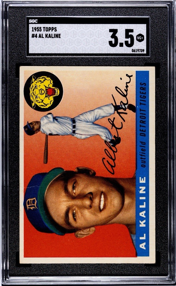 1955 Topps #4 Al Kaline SGC 3.5 Graded *CENTERED* Baseball Card *CgC605*