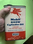 Vintage Fantastic Full Mobil Oil Tin