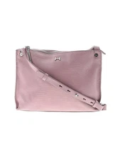 H By Halston Women Pink Leather Crossbody Bag One Size