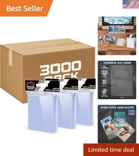 Toploader Card Sleeves - 3000 Count Clear Protectors for Trading Cards & Sports