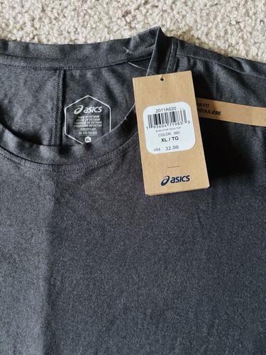 ASICS Men's XL Short Sleeved Heather Tech Top T-Shirt in Spice Latte - Picture 6 of 7