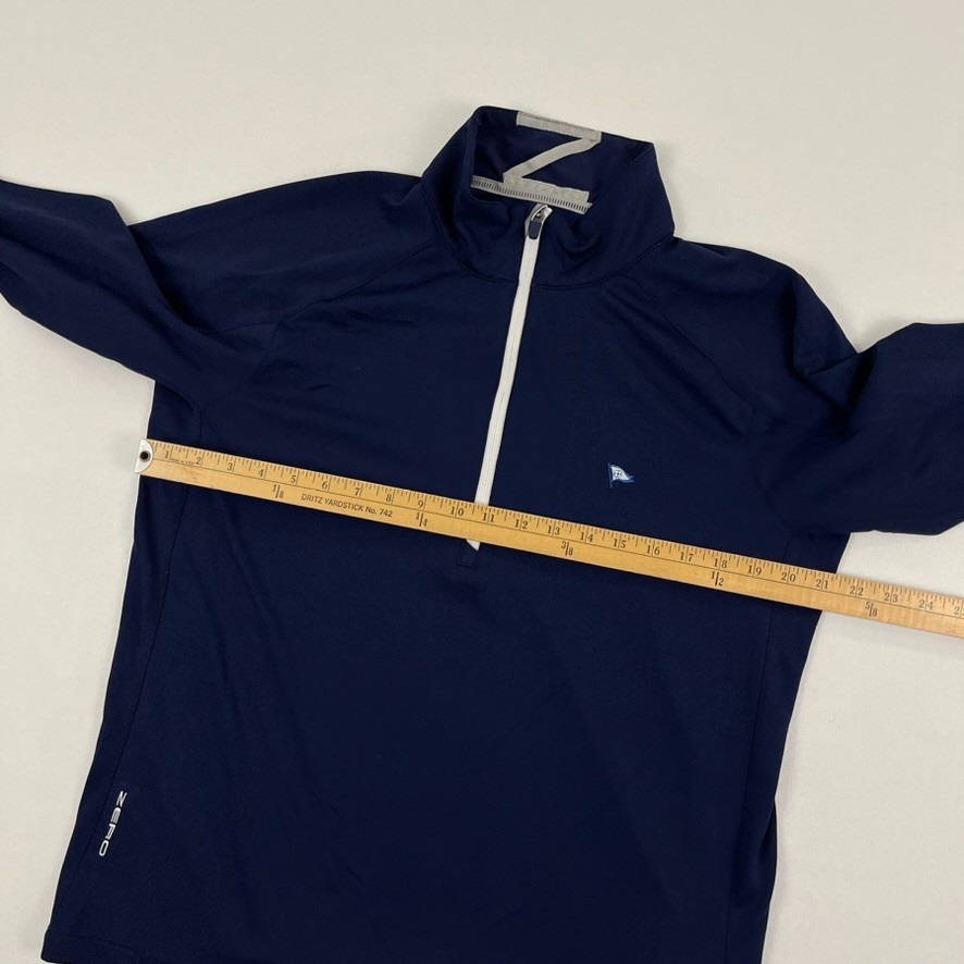 Zero Restriction Pullover Mens Medium Blue Performance Golf 1/2 Zip Jacket Sport