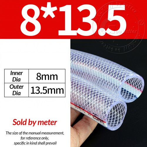 PVC Flexible Braided Water Hose Fish Pond Plastic Pipe Hydrophonics Tubing RPVC - Picture 17 of 42