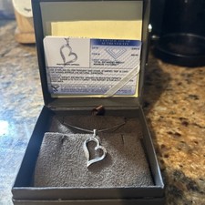 Genuine 1/10 Carat Diamond Sterling Necklace 18  