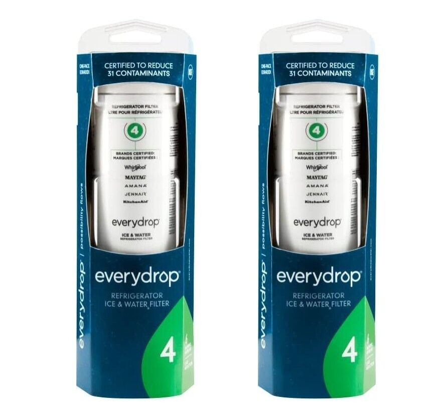Every D²rop by 2 Pack Ice and Water Refrigerator Filter 4 ED²R4RX²D1 Sealed USA