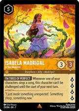 x1 Isabela Madrigal - In the Moment - 25/204 - Rare Lorcana DLC07 Archazia's Isl