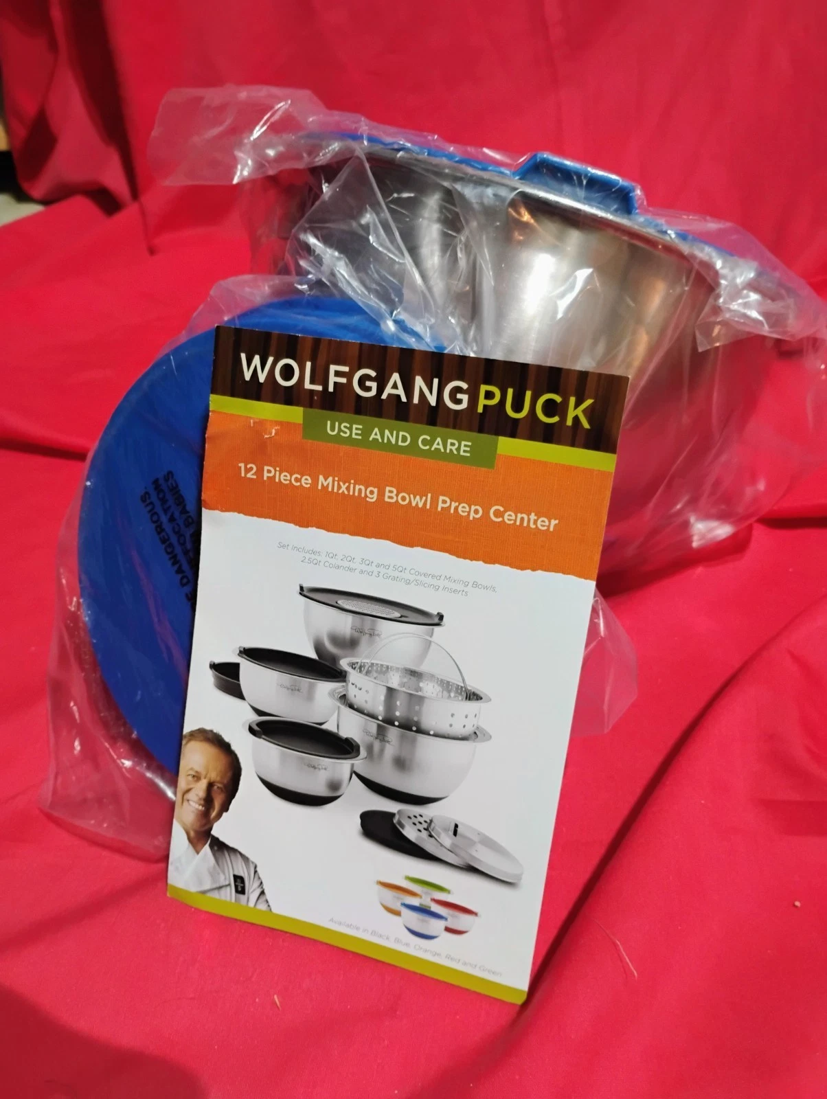 WOLFGANG PUCK 12 PIECE MIXING BOWL & PREP SET: NEW