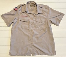 Boy Scouts of America BSA Women's Shirt Tan Small Vented Poly Microfiber Plain