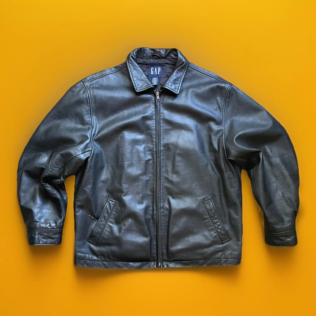 Gap Black Leather Outer Shell Coats, Jackets & Vests for Men for