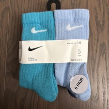 Nike Dri-Fit 6pk Cushioned Crew Socks Youth Sz 10C-3Y NEW 20 UN0019-BA2