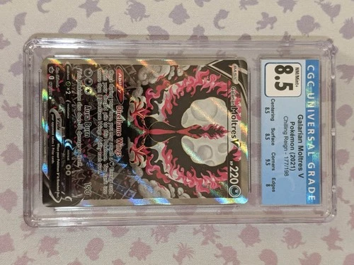 Galarian Moltres V Alternate Art 177/198 Swsh06: Chilling Reign Pokemon CGC 8.5