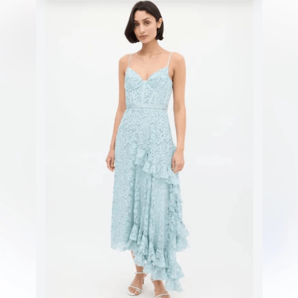 Vestido corsé de encaje con volantes Erdem Melora Foto 4 de 4