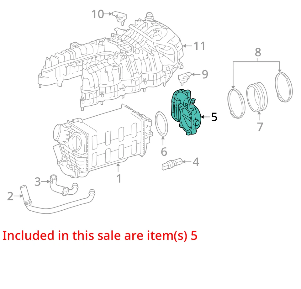 Mercedes-Benz Clase E 2013 conjunto de carrocería del acelerador OEM 100 k millas - LKQ364216709 Foto 4 de 4