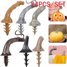 24pcs/set Halloween Pumpkin Stem DIY Craft Harvest Pumpkin Handle Accessories