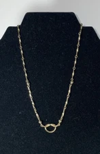 Emmons Gold Tone Chain Love Knot Necklace 16.5” To 18”