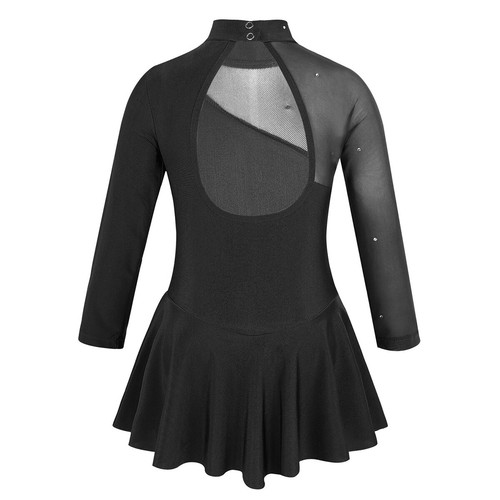 US Kid Girl Tulle Splice Cut Out Back Ice Figure Skating Dress Ballet AU - Picture 4 of 147