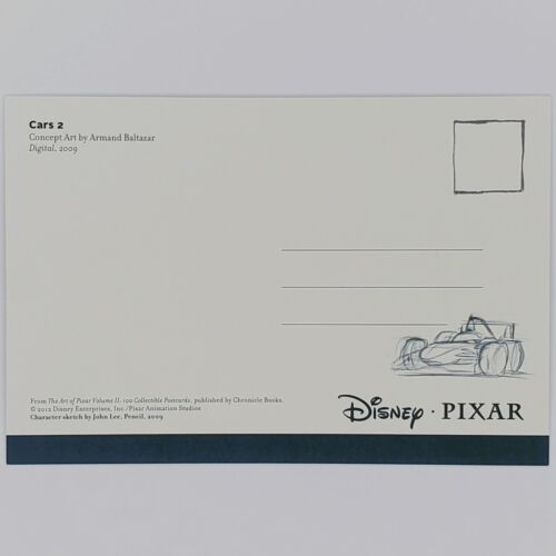 Autos 2 Postkarten Hintergrund Disney Concept Art von Pixar Italien Baltazar Auflösung - Bild 2 von 2