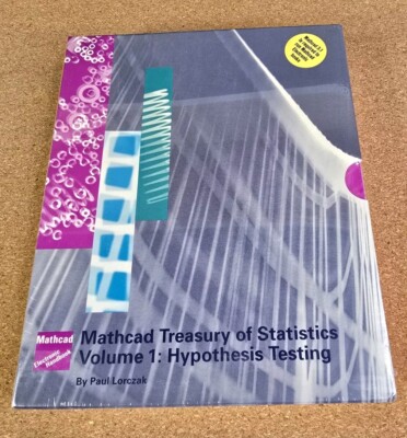 RARE Mathcad Treasury Of Statistics Volume 1: Hypothesis Testing Software SEALED