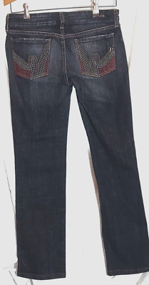 Citizens Of Humanity COH Womens Black Jeans Red Stitching 28 30.5