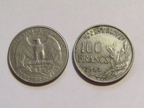 France 1955 100 Francs Coin - Picture 3 of 5