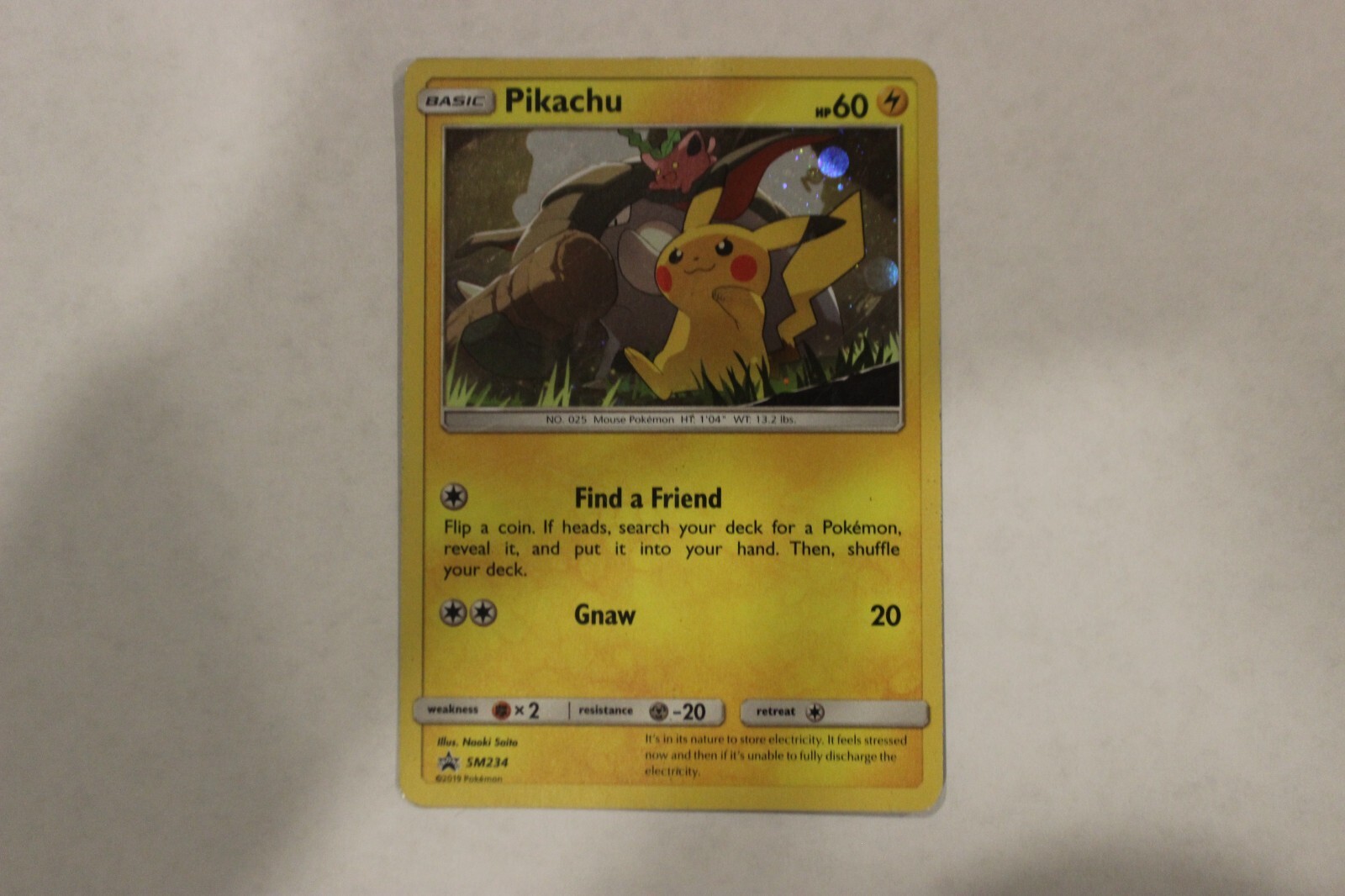 Pikachu SM234 NM Black Star Promo Cosmos Holo Near Mint Foil Pokemon Card SM 234