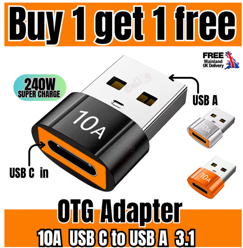 USB 3.1 Type C Female to USB A Male Adapter Converter⚡️Charger Connector Plug - 第 1/27 張圖片