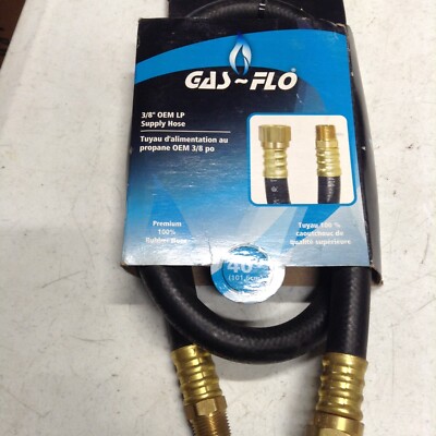 JR Products RV Rubber LP Supply Hose with 1/2'' Female SAE & 3/8'' Male Pipe Ends