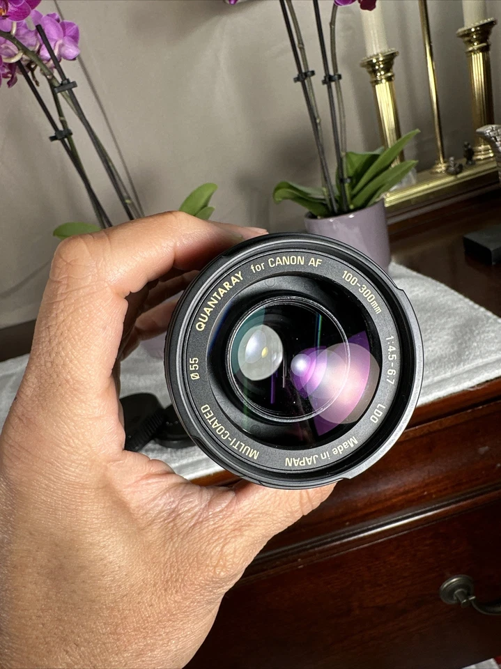 Quantaray 100-300mm f/4.5-6.7 AF Lens For Canon +Caps VG+Shape TESTED Works - Image 3 of 4