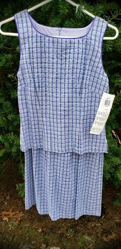 Kaninchen Kaninchen Designs Baumwolle Lavendel kariert Kleid Größe 6 Petite Neu mit Etikett - Bild 11 von 12