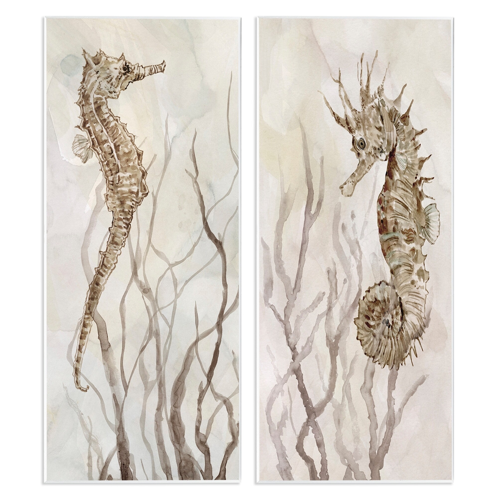 Stupell Enchanted Sea Horse Ocean Algae Marine Life Painting