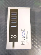 Blucoil Type A Hub with 4x USB 3.0 Ports Black  New #3