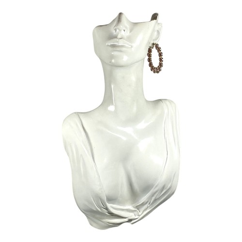 Crystal Hoop Earrings 40mm Gold Plated Oversized  Couture Glam Party  Event VTG - Bild 15 von 15